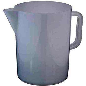 Jarra Graduada Industrial de 5 Litros, Polietileno Blanco - Giganplast
