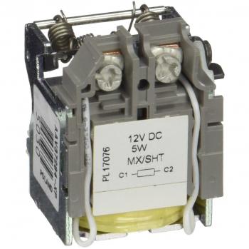Liberador de shunt 12VDC compacto con control mantenido o por impulso y umbral de tensión ajustable (0,7 a 1,1 V)