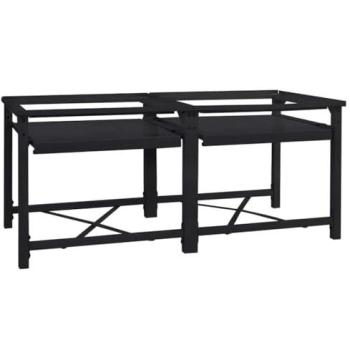 Pedestal para Lavadora 2 pcs Negro 120 x 56 x 52 cm Acero Robusto y Fácil de Instalar