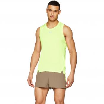 Under Armour UA Qualifier Singlet Tanque, Hombre, Amarillo, SM