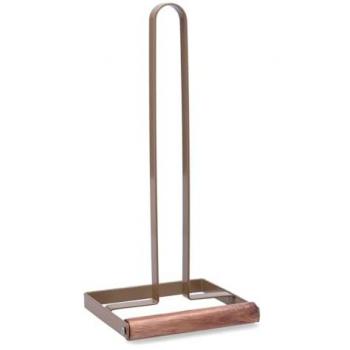Portarrollo de Papel de Cocina Bidasoa Tiara Acero Cobre 15 x 32 cm