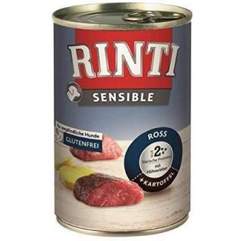 RINTI Sensible - Pack Ahorro 24 x 400g - Caballo, hígado de pollo y patata