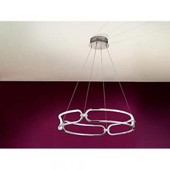 Lámpara Colgante LED Colette Cromo 54W 3000K Regulable con Mando a Distancia