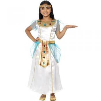 Disfraz de Cleopatra Egipcia para niña - Talla 4-9 años, incluye vestido y diadema