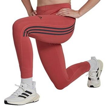 Adidas Mallas Run Icons 3 Stripes 7/8 Rojo