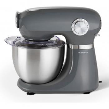 Robot Amasador de Pastelería THOMSON THFP3510G con Bol de Acero Inoxidable 5L, Potencia 1000W, Color Plateado