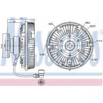 Embrague viscoso para ventilador de radiador NISSENS 86077