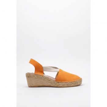 Senses & Shoes PASIKA Naranja mujer esparto con cuña Spring/Summer 23