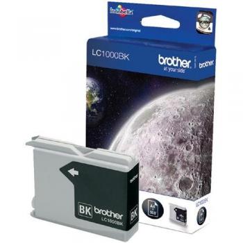 Cartucho de Tinta Brother LC1000BK Negro, Rendimiento 500 Páginas, Compatible con FAX-1360/1560, MFC-3360C/MFC-5860CN, DCP-350