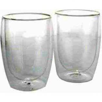 Scanpart 2790000076 - Juego de 2 vasos de capuchino térmicos de doble pared, color borosilicato