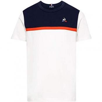 Le Coq Sportif Tech tee SS N°1 Camiseta, Unisex niños, n.o.w/Sky Captain/Orange, 10 años
