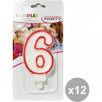 Set 12 Candelina N°6 ART.3167 Feste e occasioni