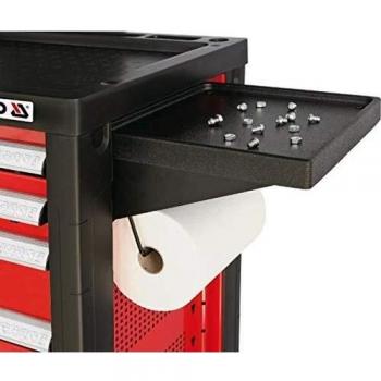 Caja de remolque YATO YT-0907 - carro de herramientas, estante y soporte de rollo de papel