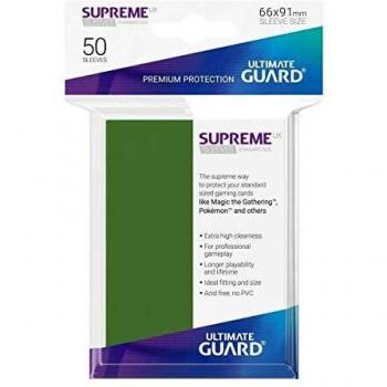 Ultimate Guard Supreme UX Fundas para Cartas Tamaño Estándar Verde (50 unidades, 66x91 mm)