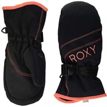 Roxy Jetty-Manoplas para Snowboard/Esquí para Chicas 8-16, Niñas, True Black, L