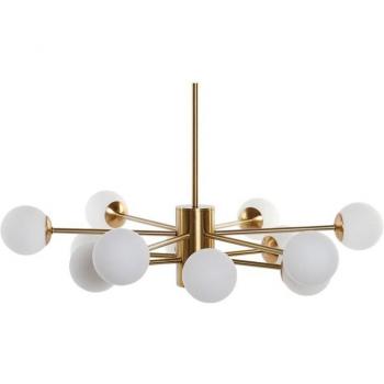 Lámpara de Techo Metal y Cristal 94x94x145 cm con 12 Bolas
