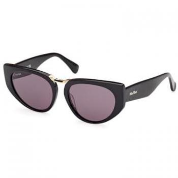 Max Mara Cat Eye Sunglasses MM0093 54mm Shiny Black Smoke Unisex
