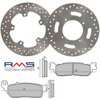 RMS - Kit de freno completo para disco de pastillas Yamaha X-Max 250 2010/2011