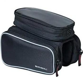Basil Rahmentasche-2179225350 Doppia Borsa, Unisex -Adulto, Nero, Talla única