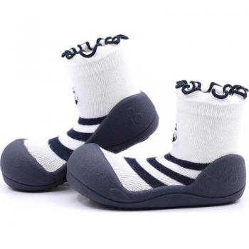 Attipas Zapatos Primeros Pasos New Marine NM01 - Calzado para bebés, diseño unisex, color blanco y marino, suela flexible y antideslizante, material transpirable y ligero, ideal para el desarrollo de los pies