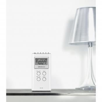Sangean DT-120, Radio (Pantalla LCD, 120 W, 1.5 V), Blanco