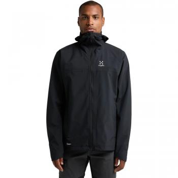 Haglöfs - Chaqueta para hombre Korp Proof en color negro, resistente al agua