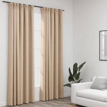 Cortinas opacas con ganchos vidaXL 2 Piezas 140x245 cm Ventana Anillas Color Azul, Beige, Gris y más