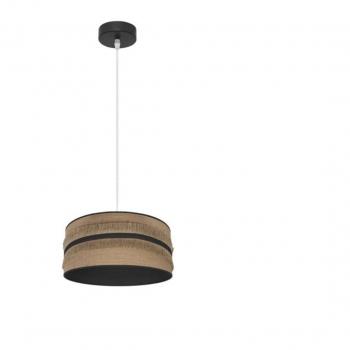 Lámpara colgante Natalia 1xE27 Negro/Saco-Negro Regx30x30 cm