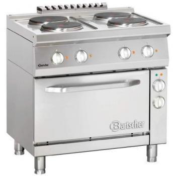 Bartscher - Fornuis met 4 elektrische kookplaten met elektrische oven 1/1 GN