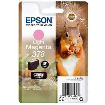 Epson 378 Claria Photo HD Ink, Light Magenta (C13T37864010)