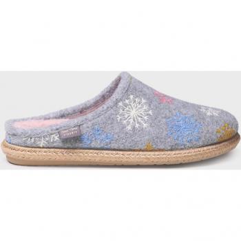 Toni Pons - Zapatillas de casa cerradas de mujer de tejido con bordados, destalonadas, pantuflas, cuña interior, suela antideslizante, fieltro, babuchas