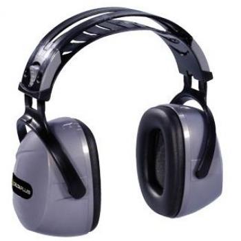 Casco antiruido Deltaplus con orejeras ajustable en altura norma snr 30 db color gris-negro