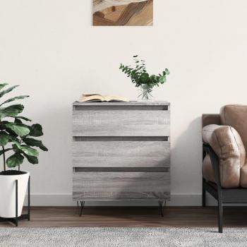 Aparador de madera contrachapada gris Sonoma 60x35x70 cm - Mueble de Almacenaje de Salón, Buffet para salón, Armario Auxiliar, Armario de Almacenamiento