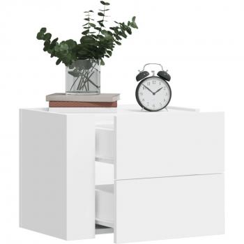 Mesitas de noche de pared 2 unidades 45x30x35 cm en Blanco, Negro y Roble Sonoma para habitación, dormitorio, salón y estudio, mesa auxiliar vidaXL
