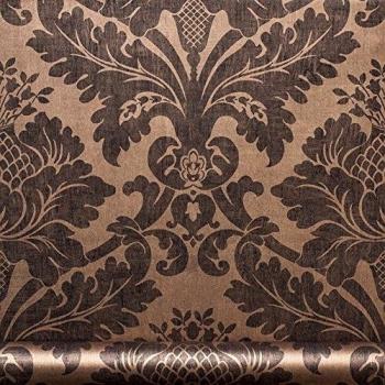 Equipo DRT Non-Troppo New - Papel pintado, con diseño damasco, color bronce, 1 rollo