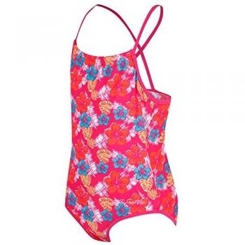 Regatta Takisha Traje de baño, niña, Hotpinktropi, Talla 7-8