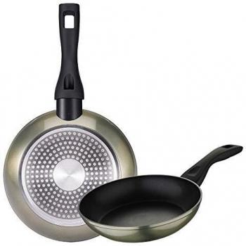 Bergner Classic Set 2pcs sartenes 20+24 Aluminio Forjado inducción Green Neon Acero Inoxidable, Verde