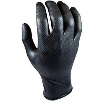 Juba - Guante gripazz nitrilo ambidiestro negro talla l-