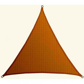 Vela de Sombra Triangular XXL 5x5x5m HDPE Transpirable Permeable Crema - Beige