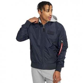 Alpha Industries MA-1 TT Two Tone Hooded Bomber Jacket Rep. Blue XL