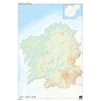 MAPA MUDO ERIK COLOR FISICO GALICIA - Pack de 50 unidades