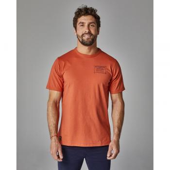 Camiseta de hombre manga corta con dibujo naranja - Altonadock 104962