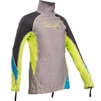Gul 2018 Junior Long Sleeve Rash Vest Marl/Lime RG0344-B4 Junior Sizes - Junior Small