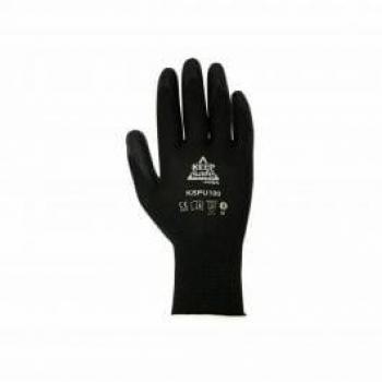 Guante de poliéster negro - Talla XL - 12 pares