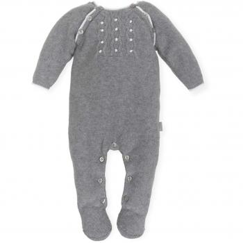 Tutto Piccolo Pelele para Bebé Tricot de Punto Manga Larga Niño Niña Invierno Algodón Tallas 0-24 Meses 5700HW18, Color Gris