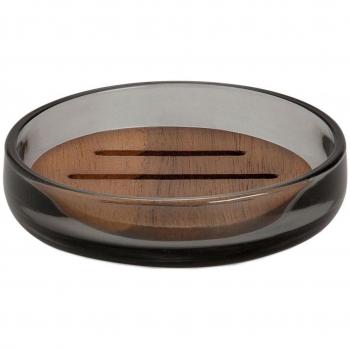 Jabonera Andrea House ba73071 Gris Cristal Madera de Acacia