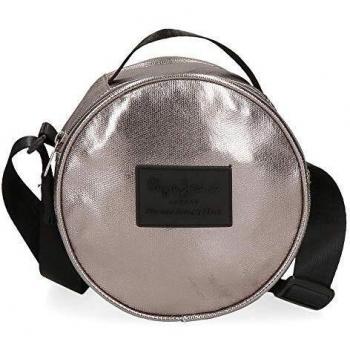 Pepe Jeans April Bandolera Redonda Gris 18x18x9 cms Poliéster