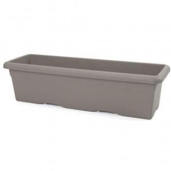 Maceta Plastiken 7504 Jardiniere Rectangular 60 x 33 cm Marrón Taupé Plástico