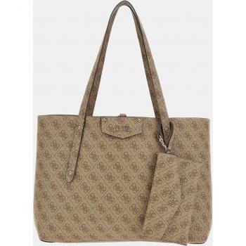 Guess - Bolso de hombro eco con asas medias y cierre de cremallera, modelo HWESG8 39023 ECO BRENTON, tipo Shopper para mujer en color marrón