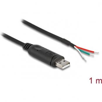 Cable Adaptador USB 2.0 Tipo-A a Serial RS-485 con 3 Extremos Abiertos 1 m